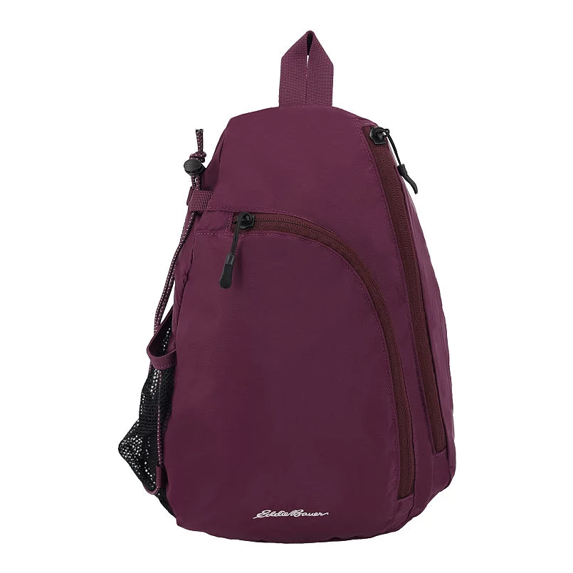 Eddie Bauer Ripstop Nylon Sling Bag Plum Irv s Luggage