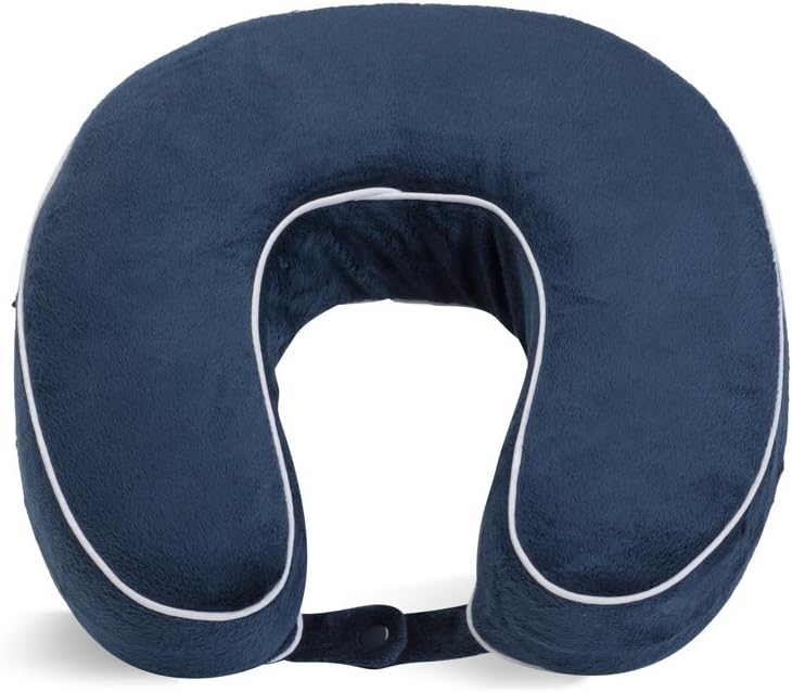 Wolf Essentials Soft Memory Foam Travel Neck Pillow Navy Irv s Luggage