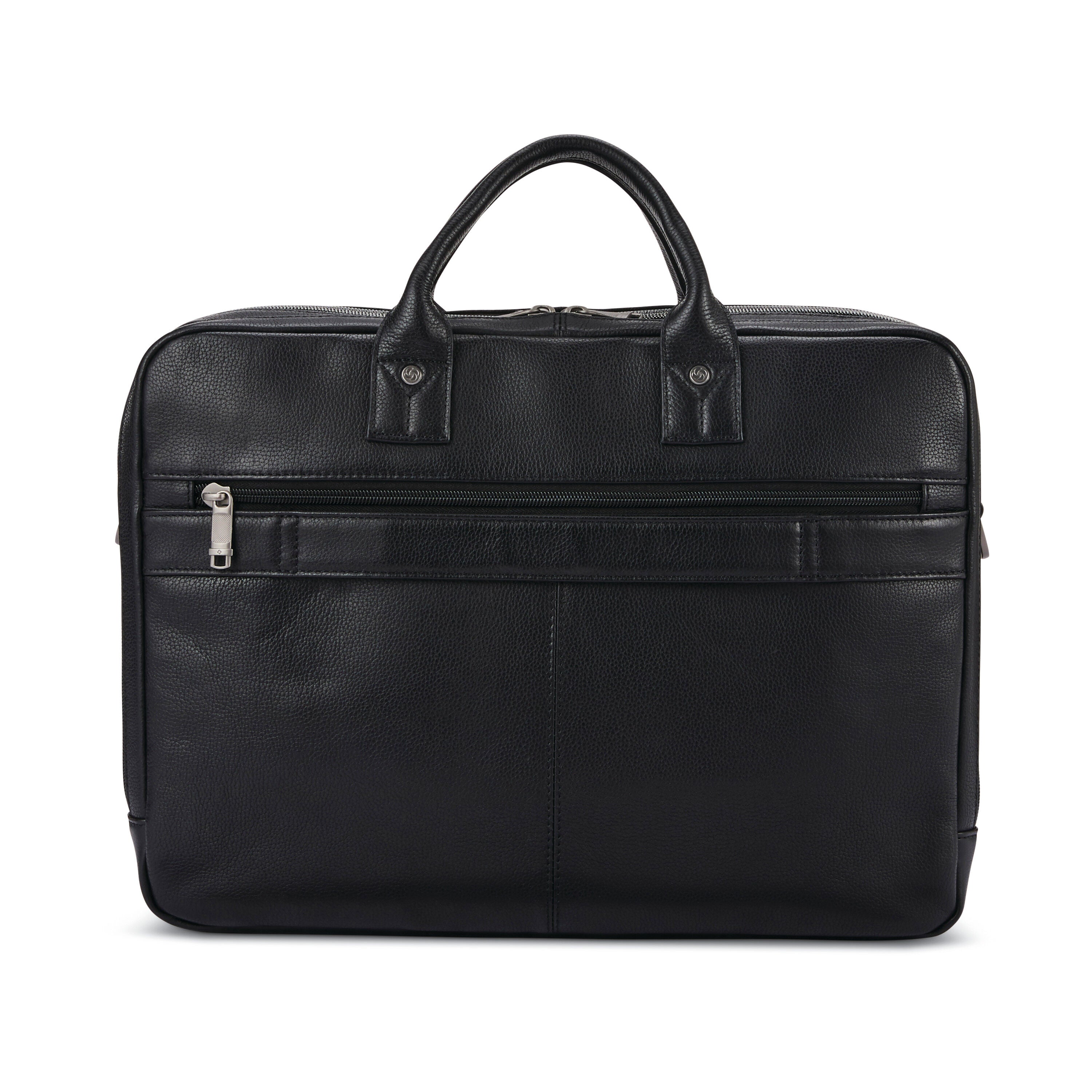 Samsonite Classic Leather Toploader Brief - Black