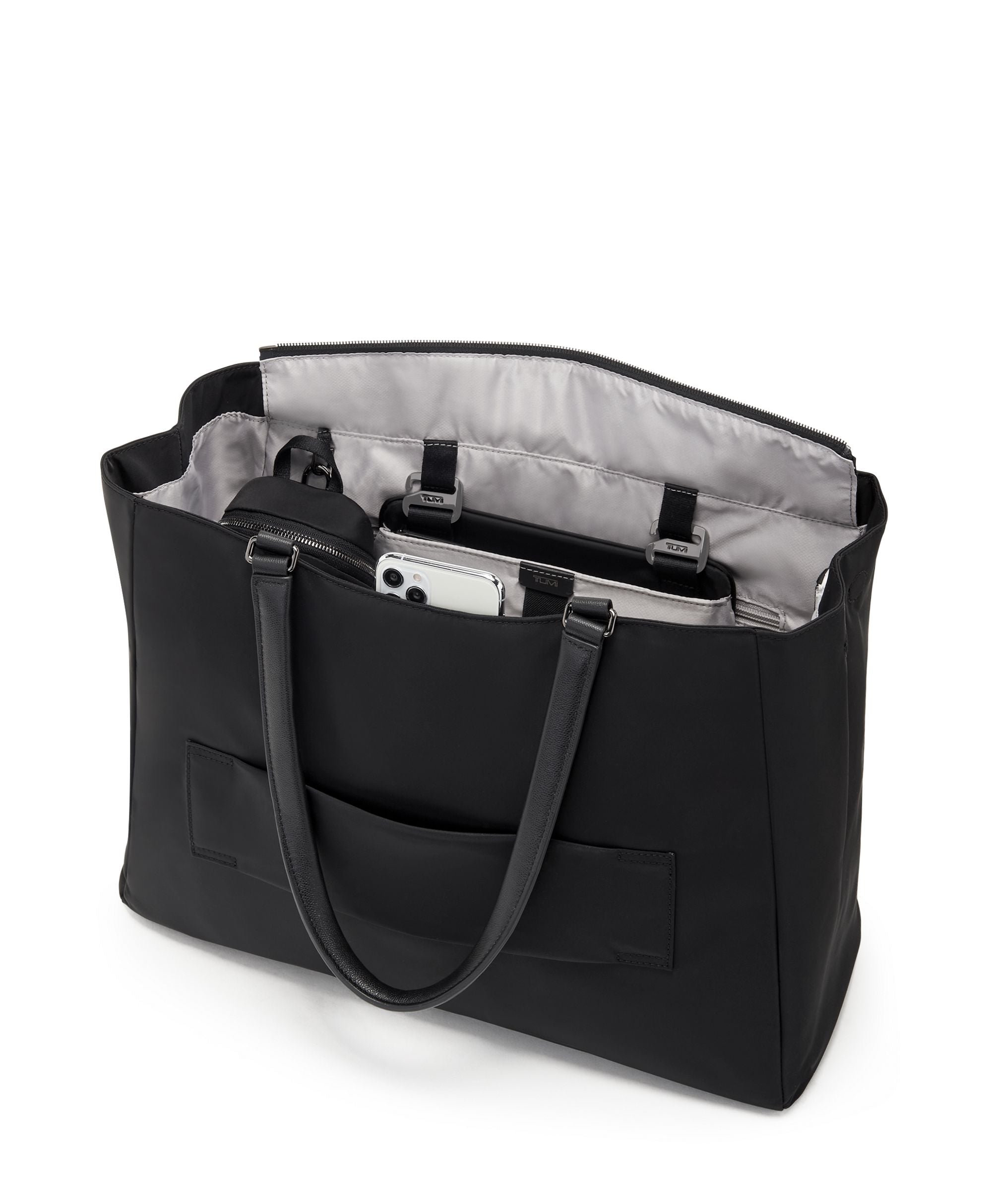 TUMI Voyageur Valetta Large Tote - Black/Gunmetal