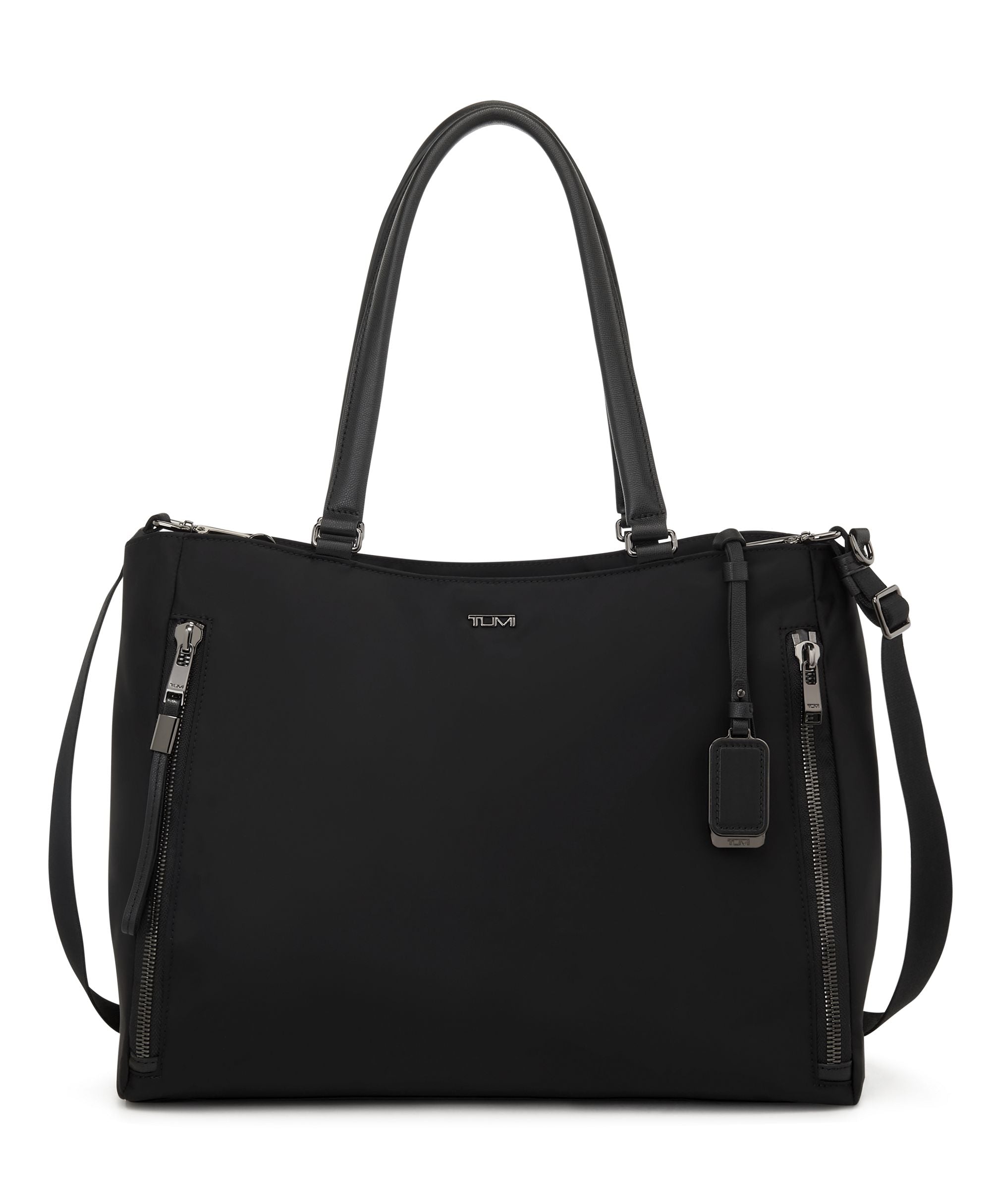 TUMI Voyageur Valetta Large Tote - Black/Gunmetal