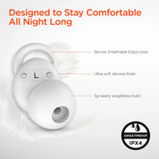 Hypergear SleepEEZ Mini Noise-Blocking True Wireless Earbuds for Sleeping - White