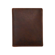 Cheyenne Leather RFID Extra Page ID 2-Fold Wallet - Brown Distressed