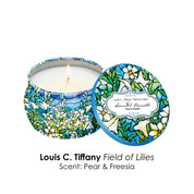 RainCaper Tiffany Floral Scented Candle Collection Set of 4 Tins