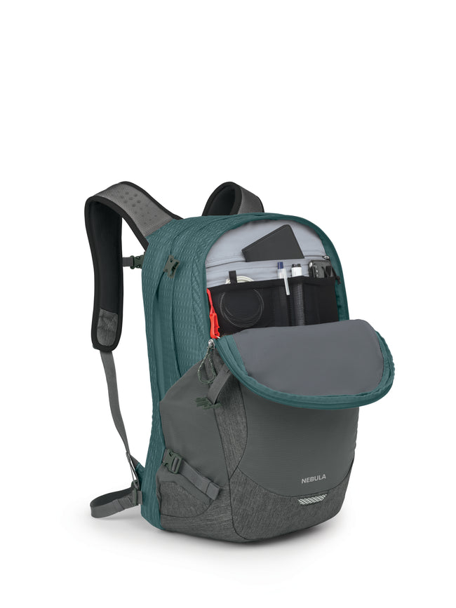 Osprey Nebula Laptop Backpack- Cascade Blue Coal Grey Heather