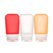 Humangear GoToob+ 3 Pack 2.5 oz - Red/Clear/Orange