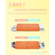 Bagsmart Compression Packing Cubes 6 Piece Set - Orange