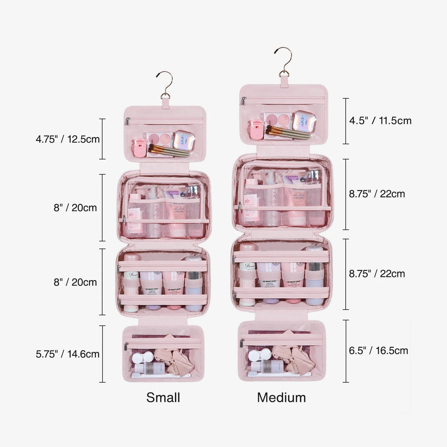 Bagsmart Zora Explore Ease Puffy Toiletry Kit Small - Pink