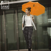 Lewis N. Clark Travel Automatic Umbrella Windproof & Water Repellent Fabric - Orange