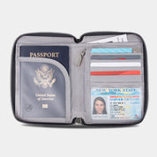 Travelon RFID Blocking Passport Zip Wallet - Smoke