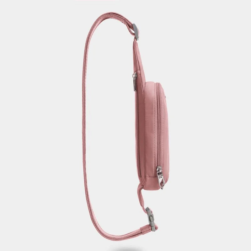 Travelon Anti-Theft Roam Anti-Theft Compact Sling - Desert Pink,  side view