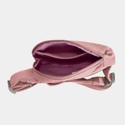 Travelon Anti-Theft Roam Anti-Theft Compact Sling - Desert Pink, interior view open