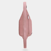 Travelon Anti-Theft Roam Anti-Theft Compact Sling - Desert Pink, back view with zip pocket