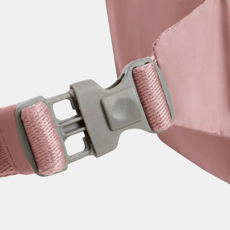 Travelon Anti-Theft Roam Anti-Theft Compact Sling - Desert Pink, close up buckle