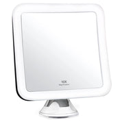 Fancii Mira 10X Lighted Magnifying Travel Suction Mirror - White