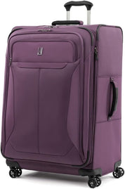 Tourlite 29" Expandable Carry-On Purple, Front and Side View