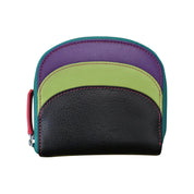 ILI New York RFID Mini Dome Wallet - Black Brights