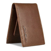 Eddie Bauer Leather RFID Money Clip Wallet w/3 Card Slots - Tan