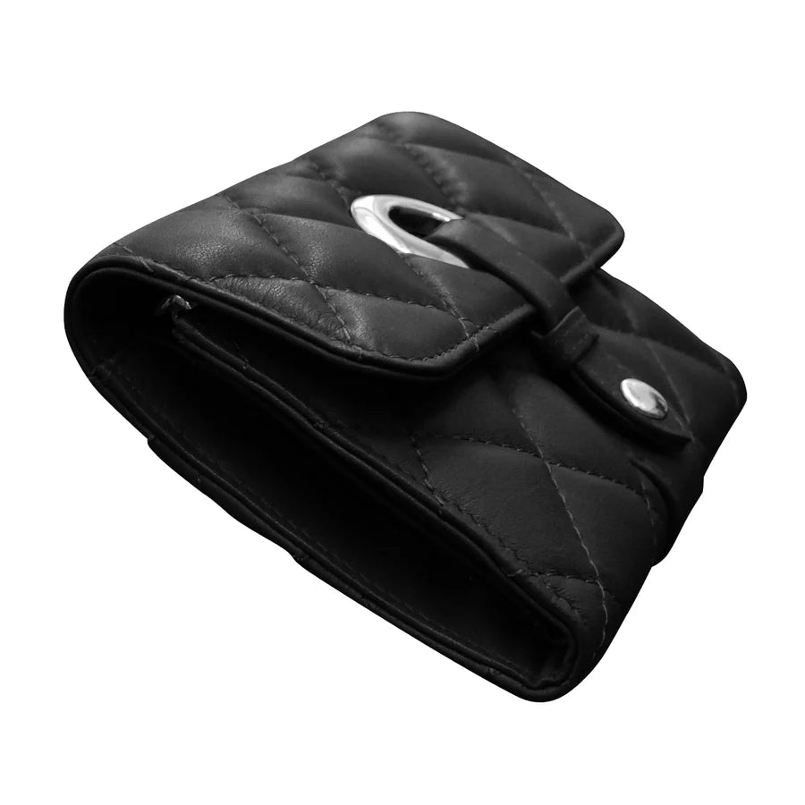 ILI New York RFID Quilted Small Wallet  - Black