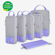 Bagsmart Compression Packing Cubes 6 Piece Set - Purple