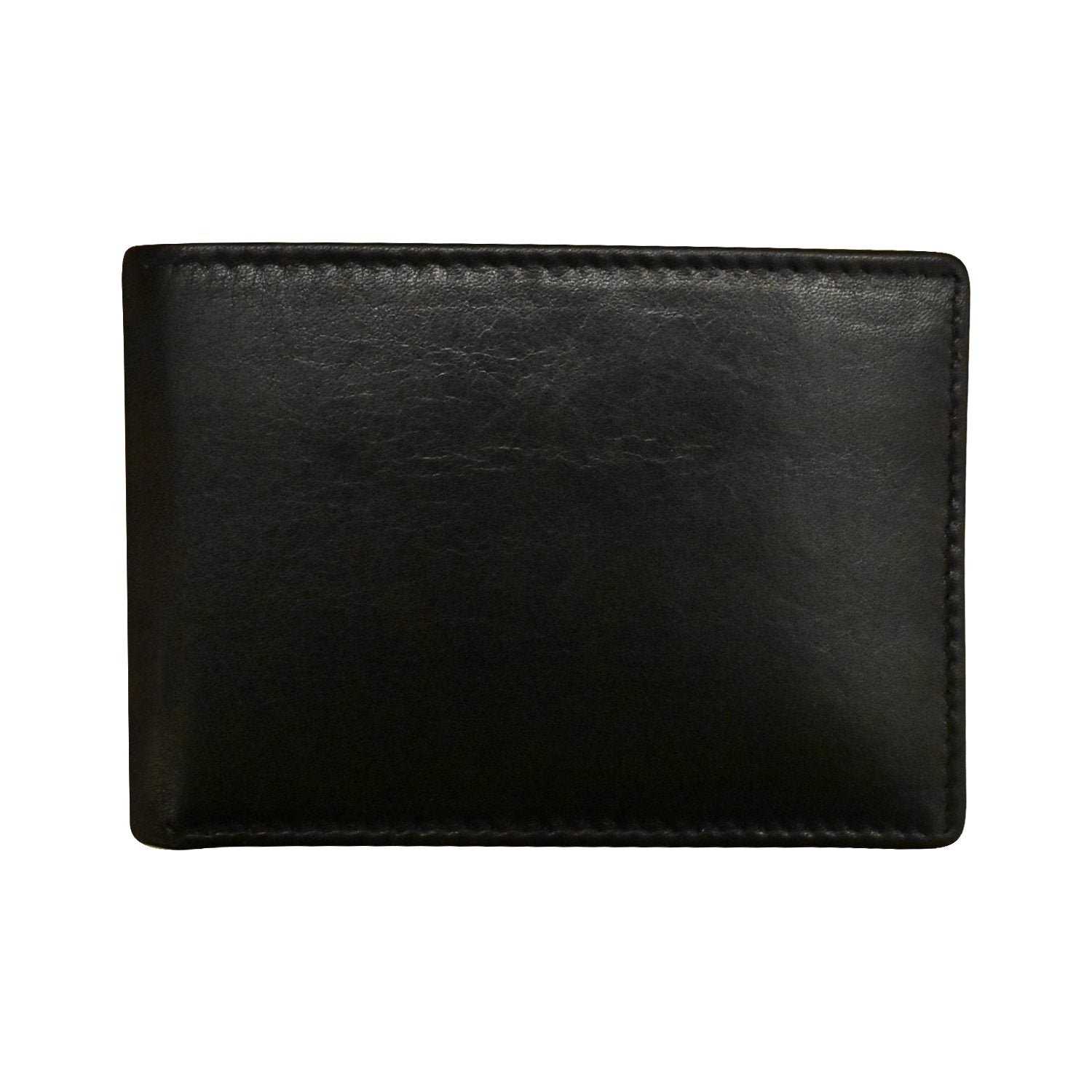 ILI New York Men's Wallet Compact Bifold with Left Flip - Black