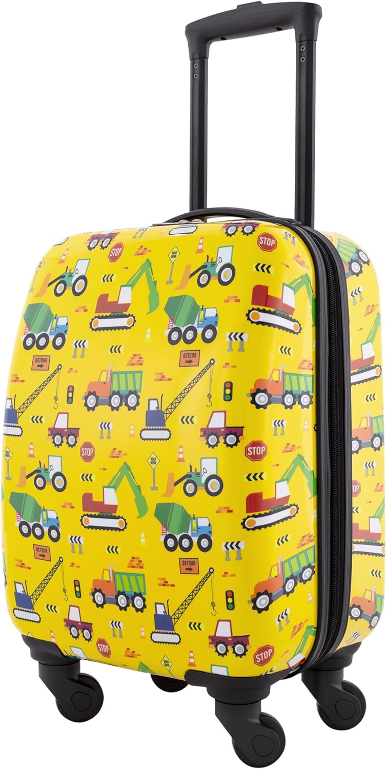 Travelers Club Kids 5 Piece Travel Luggage Set  - Yellow Cars