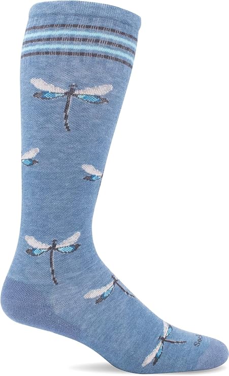 Sockwell Women's Dragonfly Moderate Graduated Compression Socks M/L - Bluestone