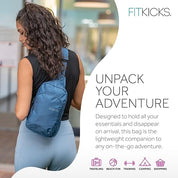 Fitkicks Hideaway Packable Sling - Blue