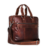 Jack Georges Leather Voyager Professional Briefcase - Brown