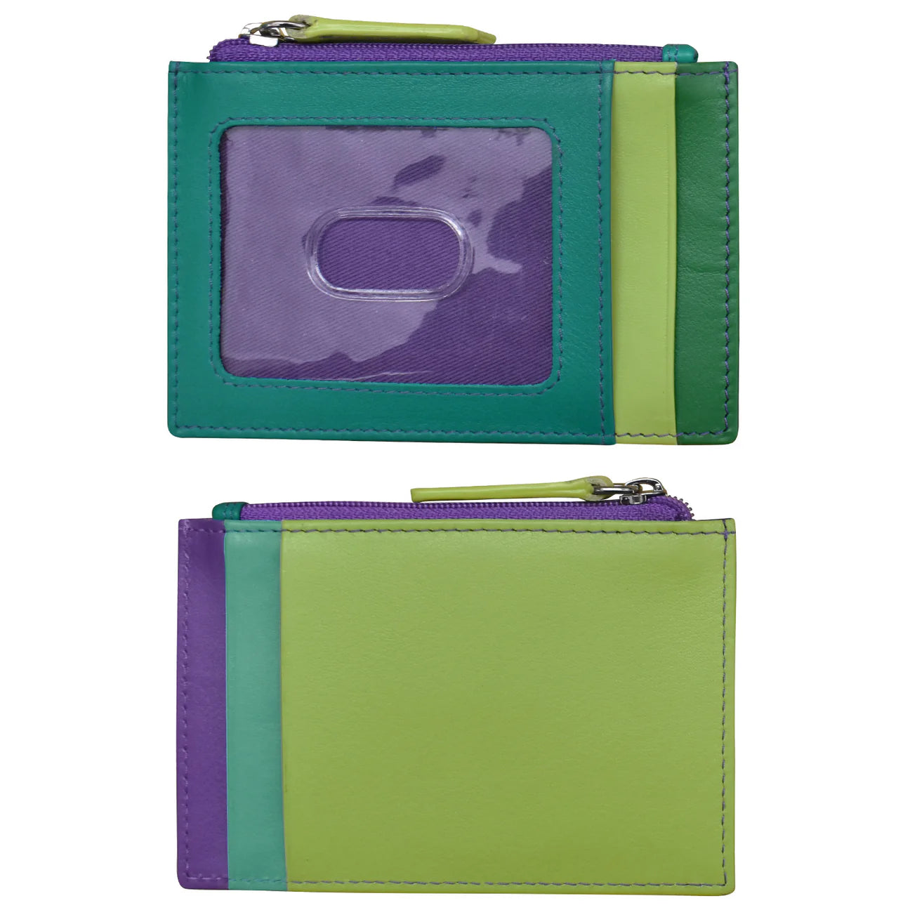 ILI New York Zip I.D. Card Case - Cool Tropics