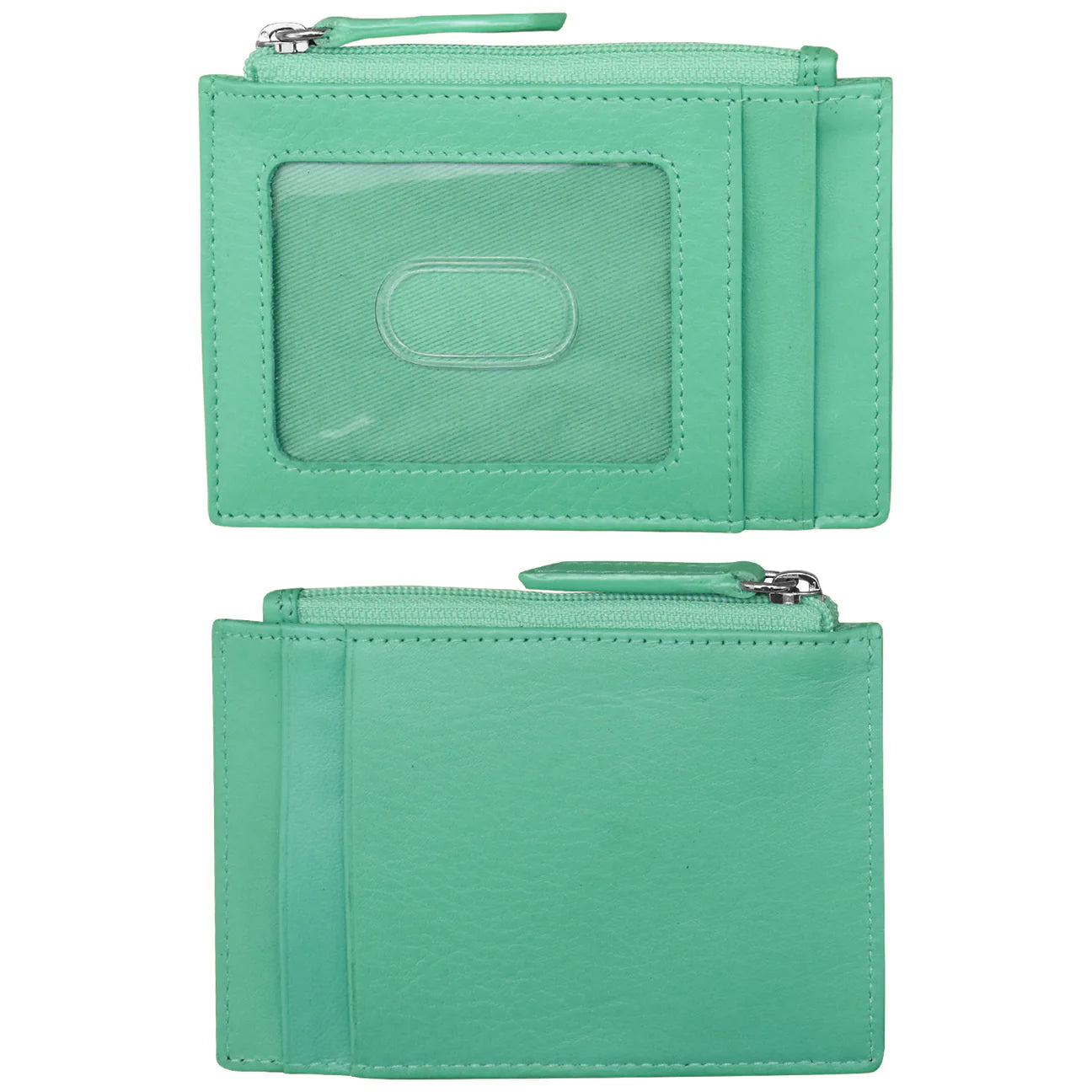 ILI New York Zip I.D. Card Case - Turquoise