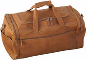 Dorado 21" Multi-Pocket Leather Duffel - Tan