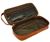 DayTrekr Leather Drop-Bottom Shave Kit - Black