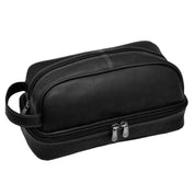 DayTrekr Leather Drop-Bottom Shave Kit - Black