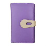 ILI New York Leather Midi Wallet - Amethyst/Stone