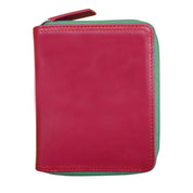 ILI New York RFID Small Multi Color Zip Wallet - Palm Beach