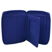 ILI New York RFID Small Zip Around Wallet - Cobalt