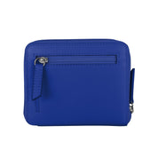 ILI New York RFID Small Zip Around Wallet - Cobalt