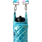 Mavi Bandz Water Bottle Bag Crossbody Hydro Puffer Tote - Aqua