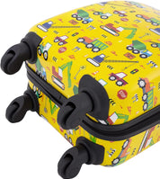 Travelers Club Kids 5 Piece Travel Luggage Set  - Yellow Cars