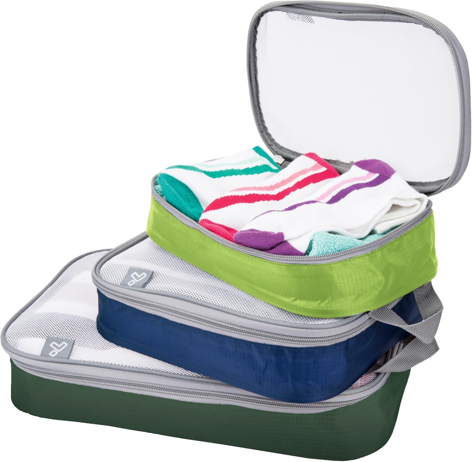 Travelon Set of 3 Lightweight Packing Organizers - Bold