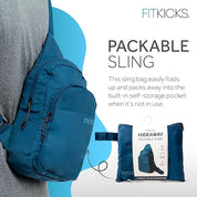 Fitkicks Hideaway Packable Sling - Blue