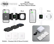 Tech Trendz 3 in 1 Magnetic Charger for iPhone - White