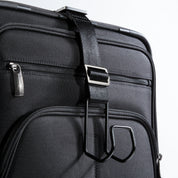 Ricardo Flight Essentials Softside Carry-On - Black, An adjustable strap and a metal hook view