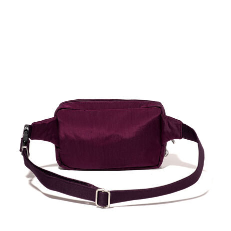 Baggallini Securtex Anti-Theft Belt Bag Sling - Mulberry