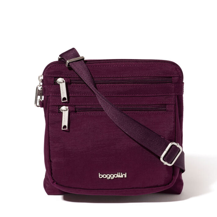 Baggallini Securtex Anti-Theft Crossbody - Mulberry