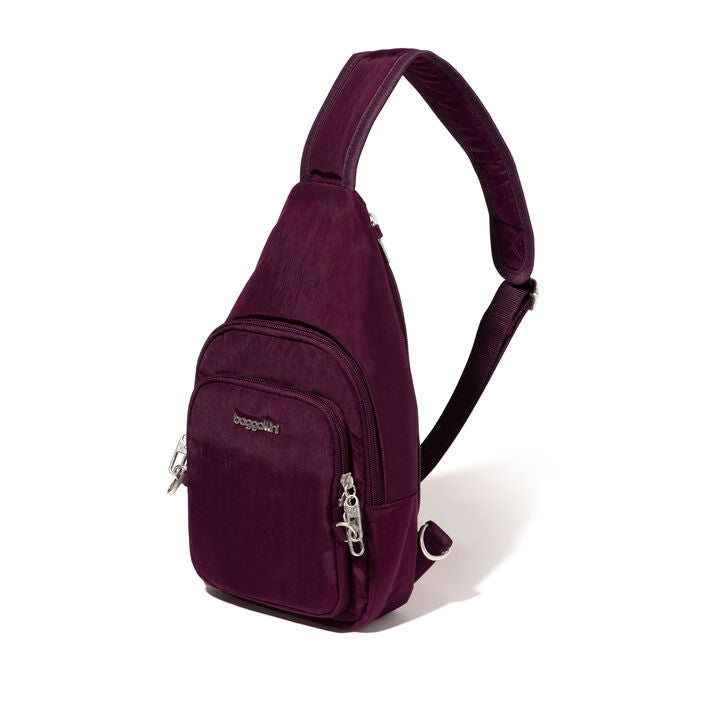 Baggallini Securtex Anti-Theft Daytripper Sling - Mulberry