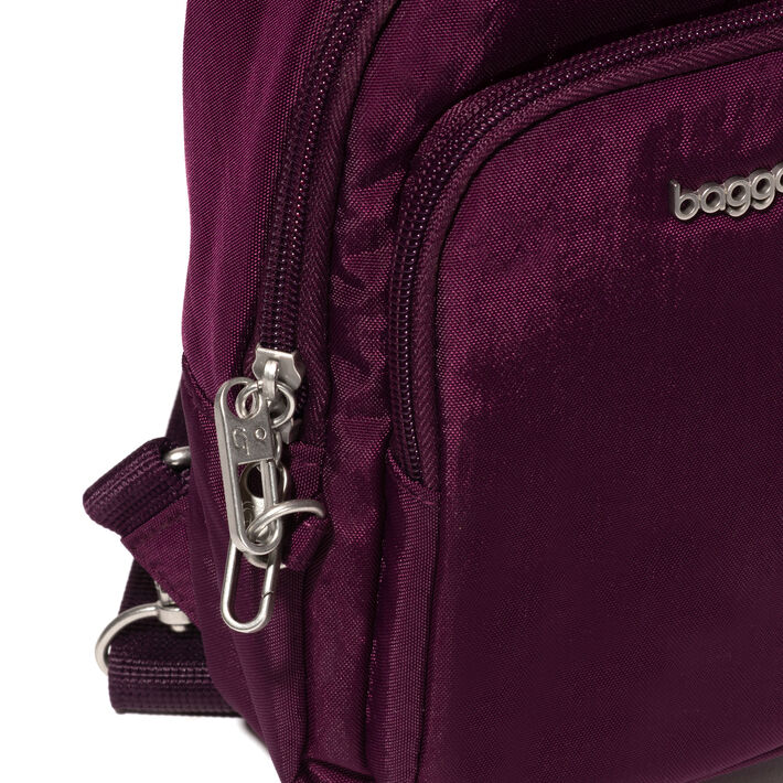 Baggallini Securtex Anti-Theft Daytripper Sling - Mulberry