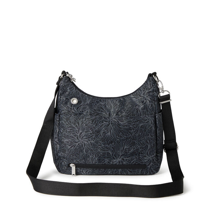 Baggallini Anti-theft Free Time Crossbody - Midnight Blossom Print