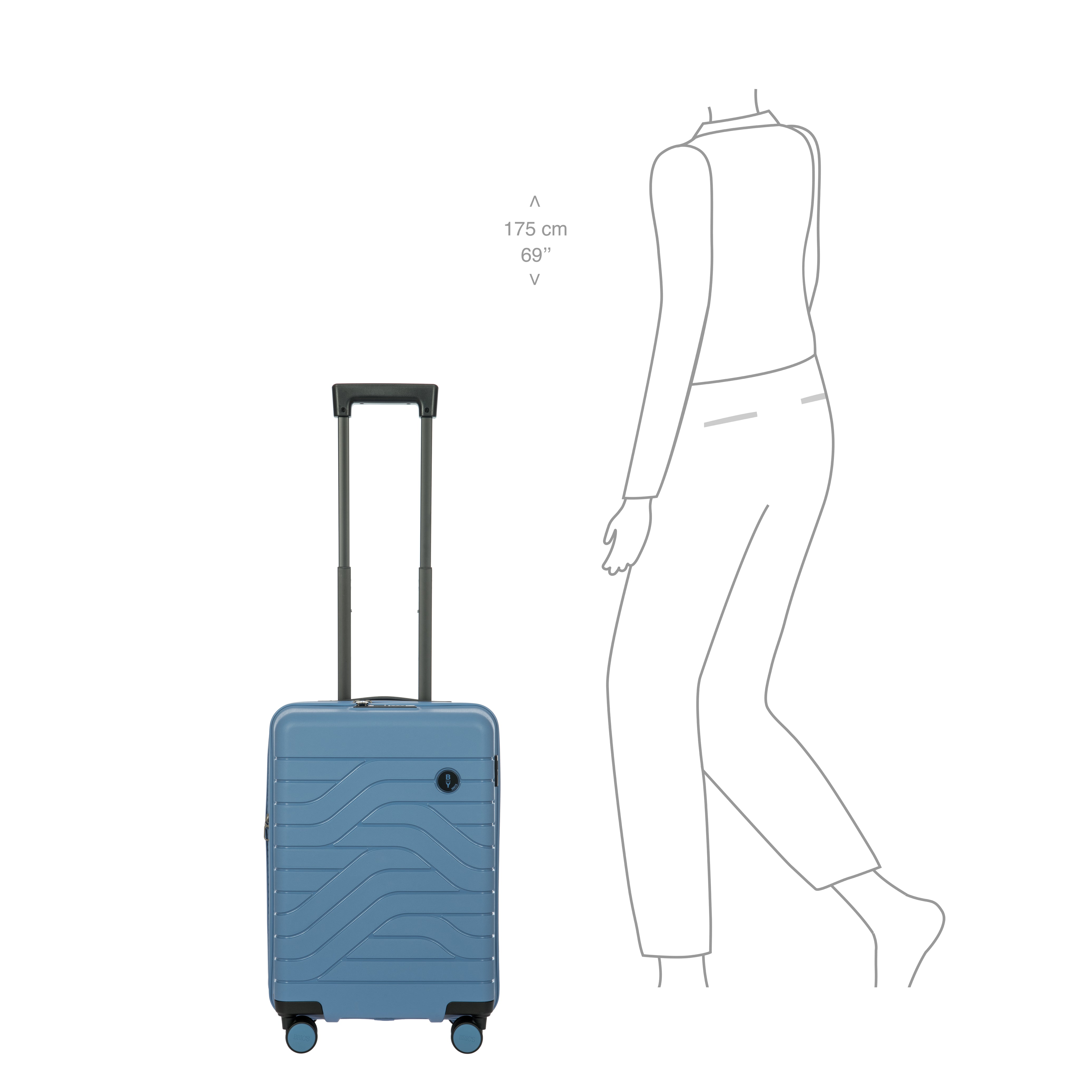 Bric's B|Y Ulisse 21" Expandable Spinner - Grey Blue